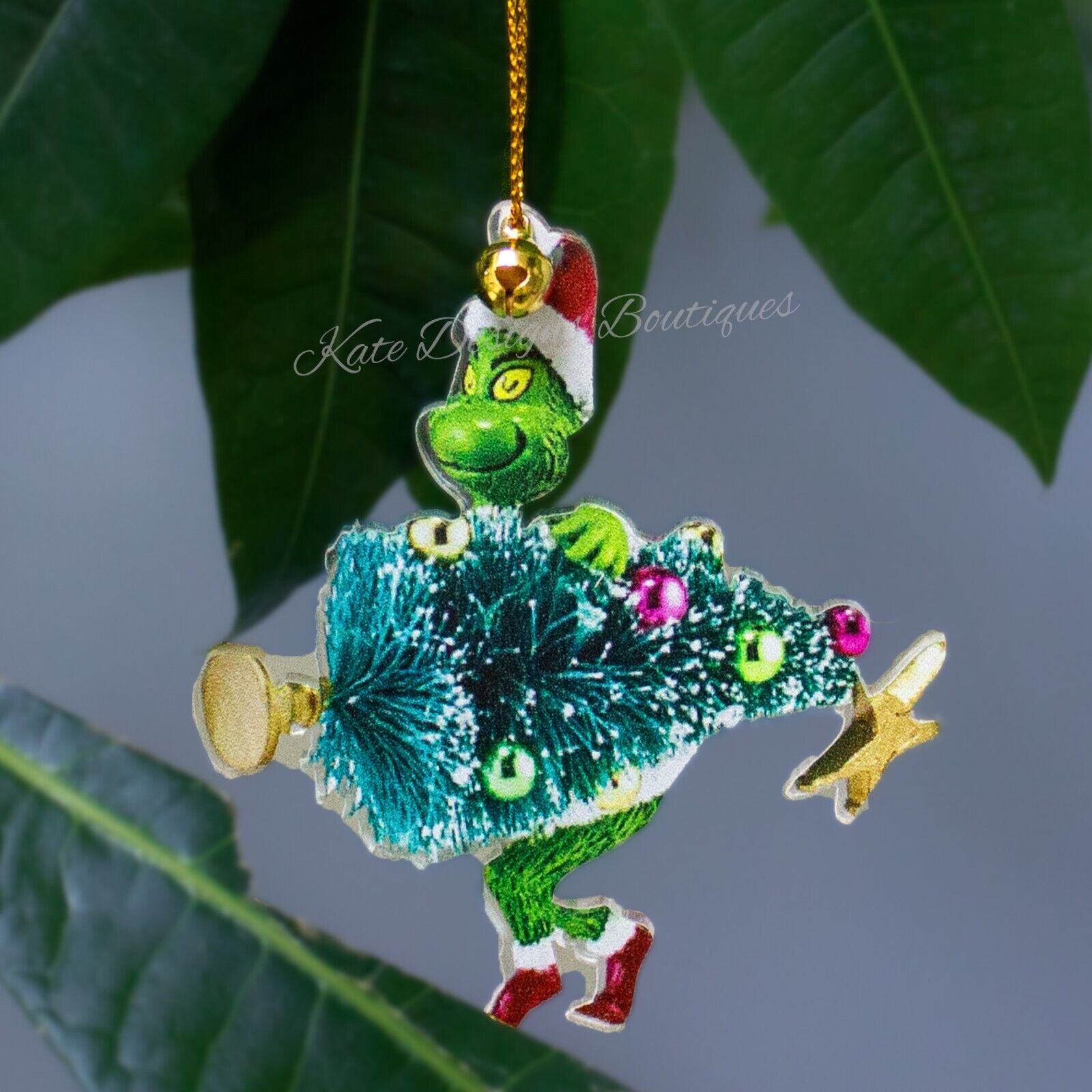 Merry Christmas Grinch Ornaments Xmas Tree Hanging Decoration Figure Pendant