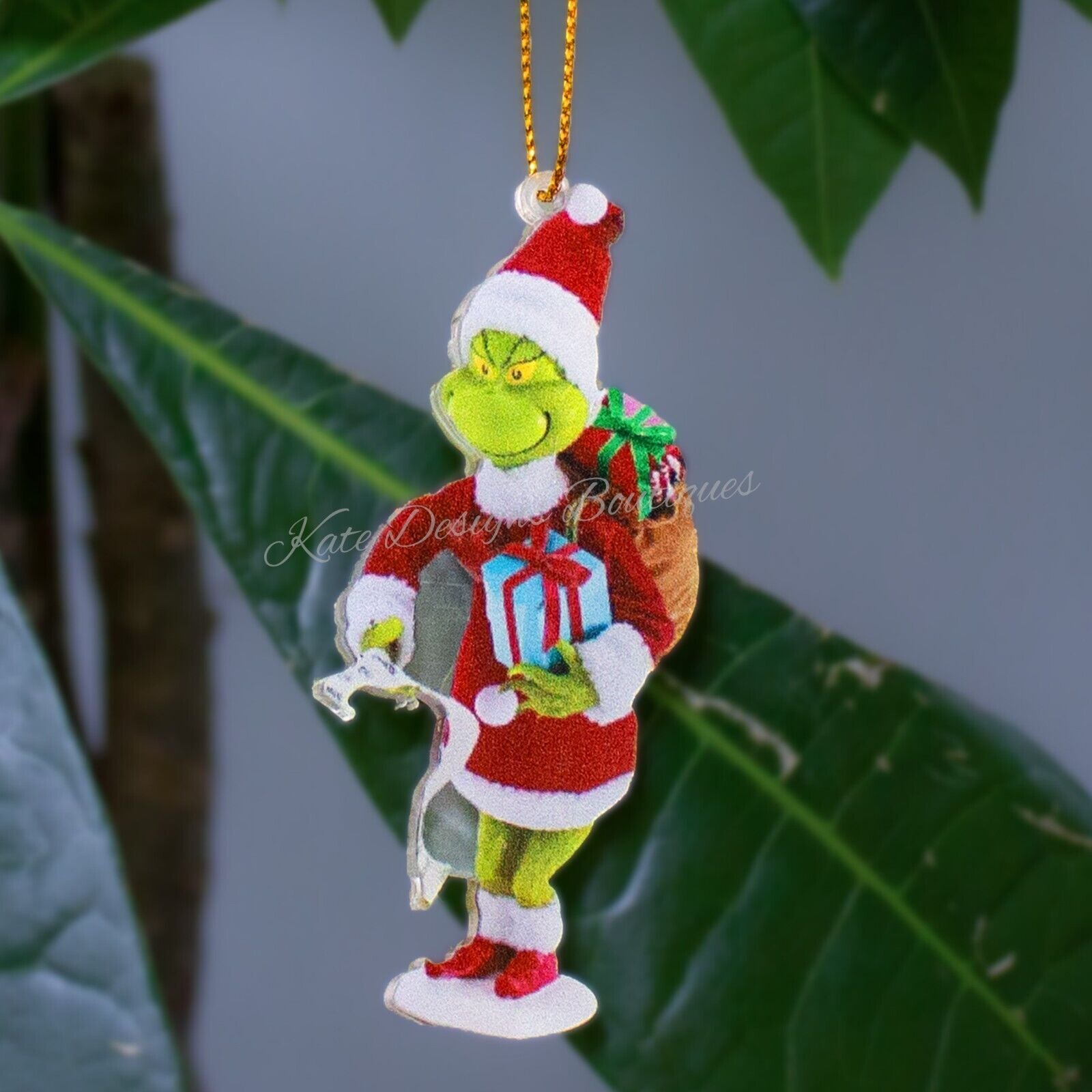 Merry Christmas Grinch Ornaments Xmas Tree Hanging Decoration Figure Pendant