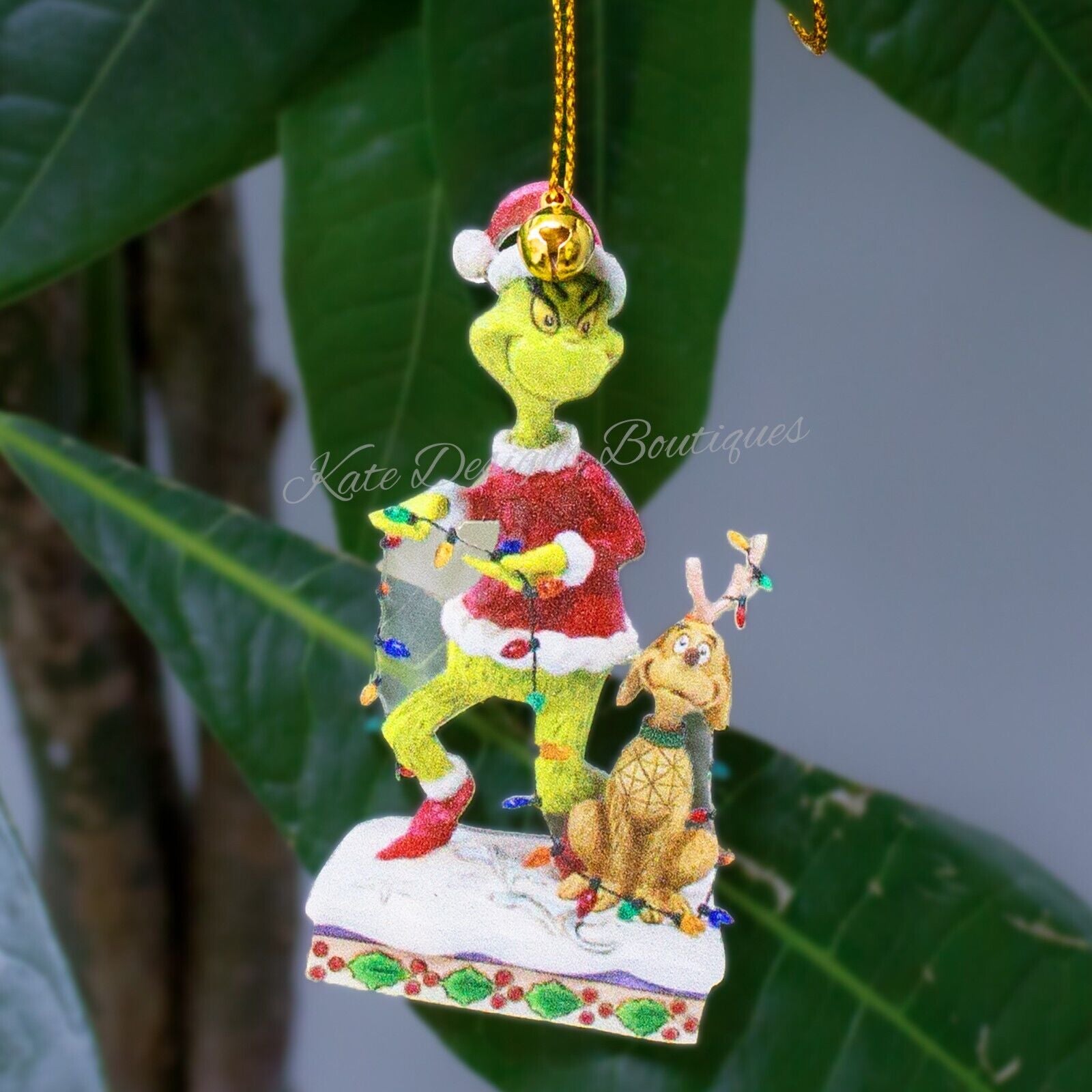 Merry Christmas Grinch Ornaments Xmas Tree Hanging Decoration Figure Pendant